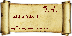 Tajthy Albert névjegykártya